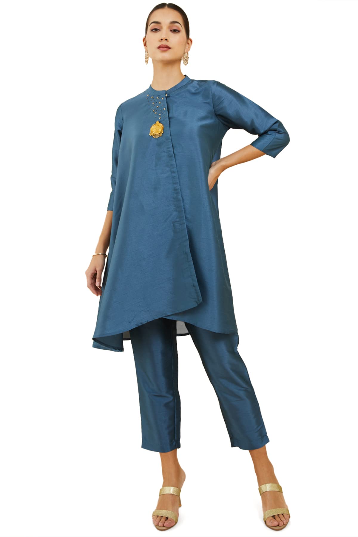 Soch Women Viscose Solid Kurta Set