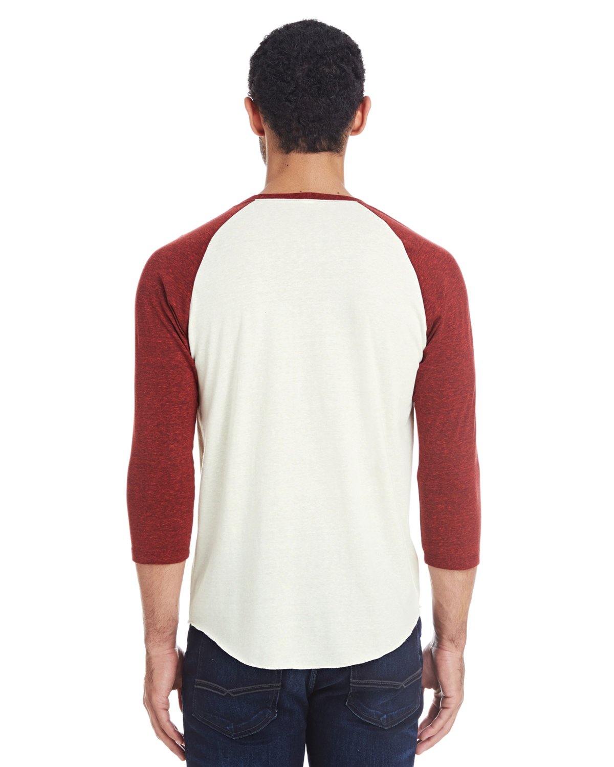 Unisex Triblend 34-Sleeve Raglan - cRM cRD BLK TRB - 3XL(D0102H7NPg8)