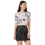 Leriya Fashion Women Striped Top With Half Sleeves For Office Wear, Casual Wear Both Use To Western Top & Saree For Blouse (Medi
