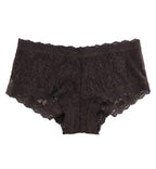 hanky panky Signature Lace Boyshort (4812P),Large,Chocolat Noir