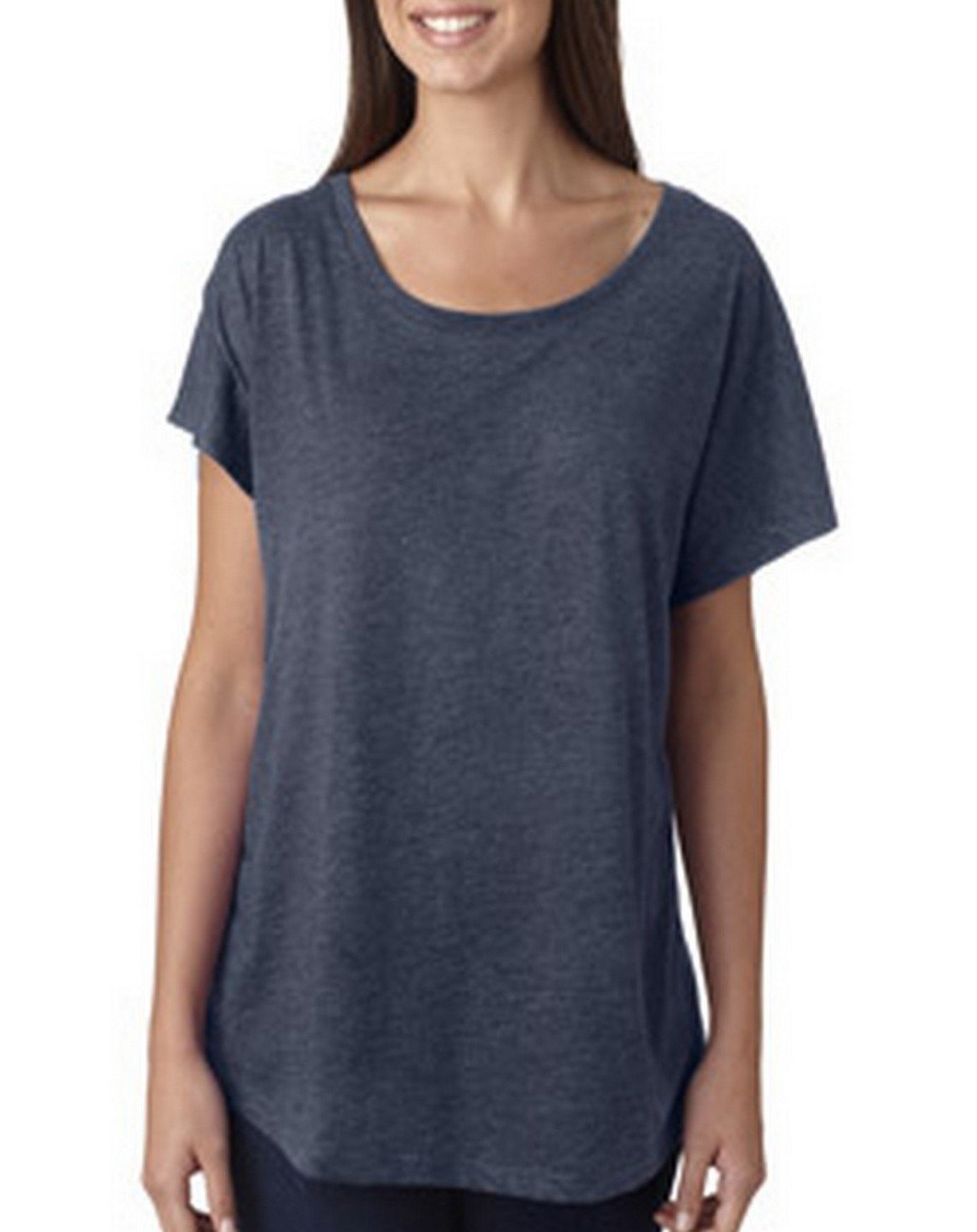 Ladies Triblend Dolman T-Shirt - INDIgO - 3XL(D0102H7NR18)