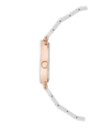 Anne Klein Women's AK/1018RGWT Diamond-Accented White Ceramic Bracelet Watch