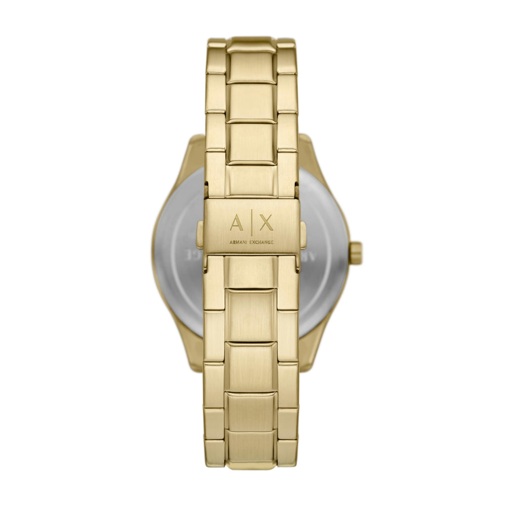 A|X Armani Exchange Men's Multifunction Gold-Tone Stainless Steel Bracelet Watch (Model: AX1875)