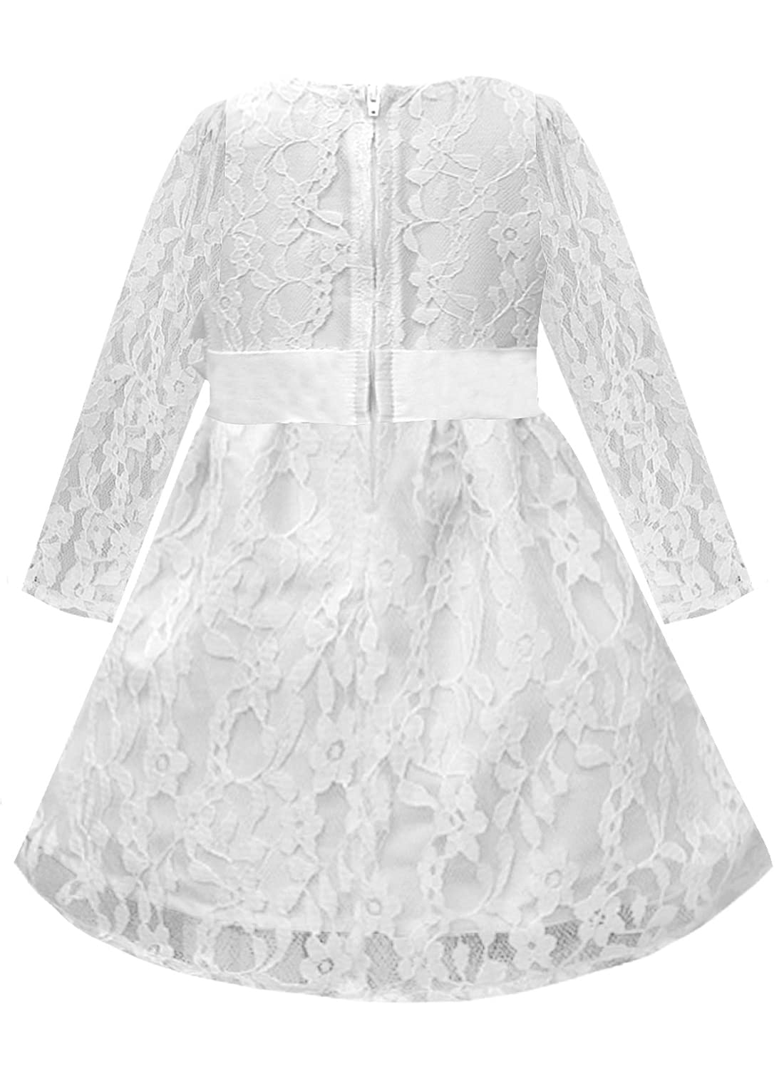 A.T.U.N. Girls Double Bow Dress White