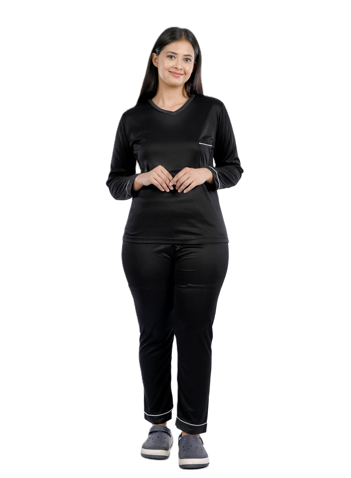 MUKHAKSH (Set Girls Little Angel Beautiful Black Summer Night Suit for Sleepwear/Nightwearvery Comfortale 17-18