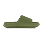 CUSHIONAIRE Men's Feather pool slide with +Comfort, Green 8