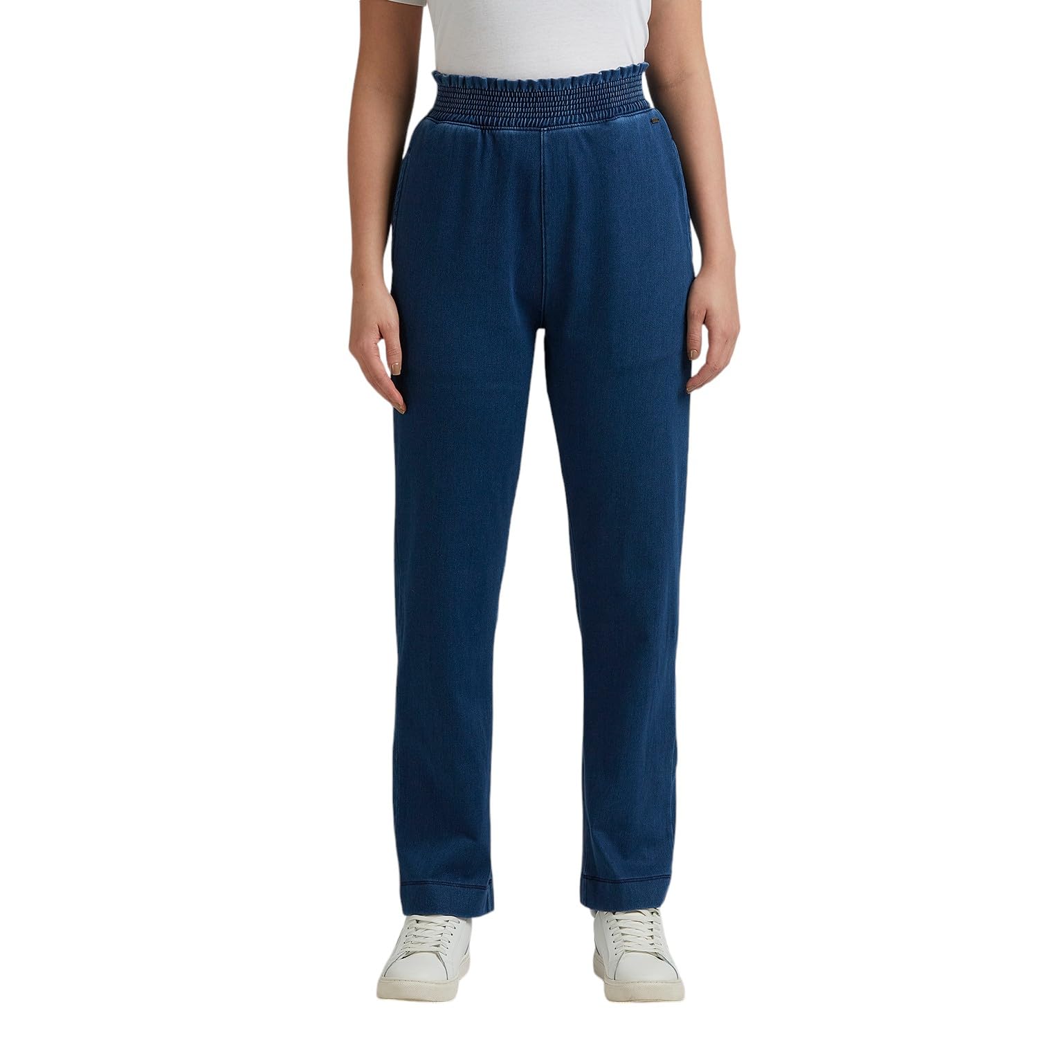 Pepe Jeans Blue Mid Waist Wide Leg Trousers
