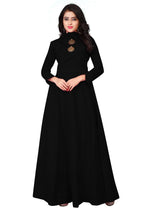 Greciilooks Women Cotton Anarkali Regular Fit Kurti (Black, Xx-Large)