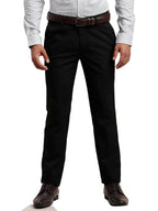 Turtle Men Poly Viscose Solid Slim Navy Blue Image Formal Trousers