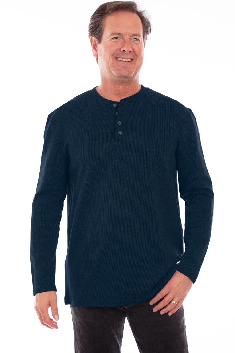 HEATHER RIB HENLEY