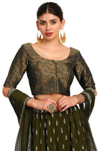 Soch Women Woven Design Silk Blend Padded Blouse