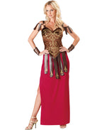 InCharacter Costumes, LLC Gorgeous Gladiator Dress, Red/Brown, Medium