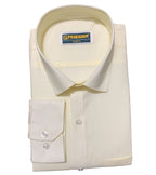 Prakasam Cotton Mens Cotton Wedding Set- A Pure Cotton Full Sleeve Cream Shirt + A Pure Cotton 8 Yard Dhoti (1.28X3.70 Mtrs) + S