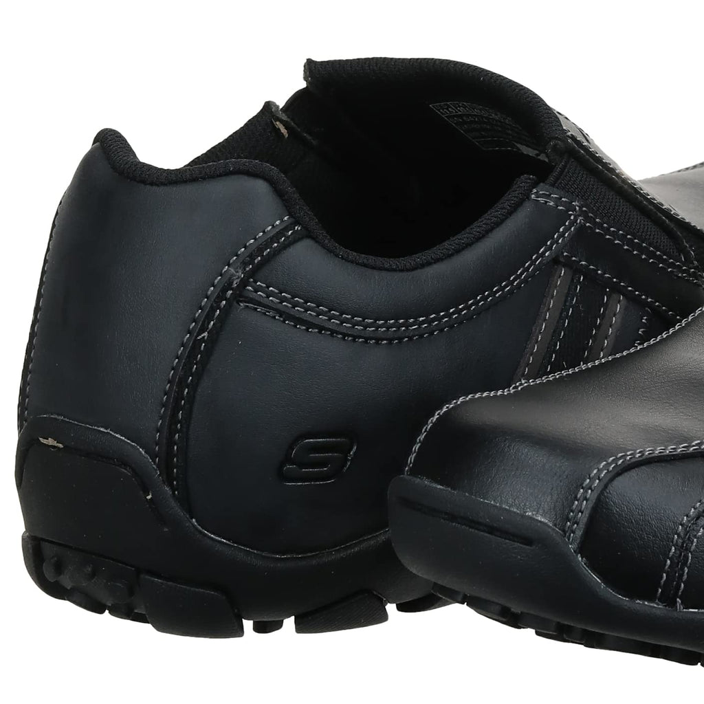 Skechers Mens Loafers-shoes, Black Leather, 13 US
