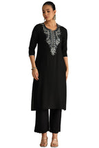 Soch Women Rayon Floral Print Kurta with Thread Work