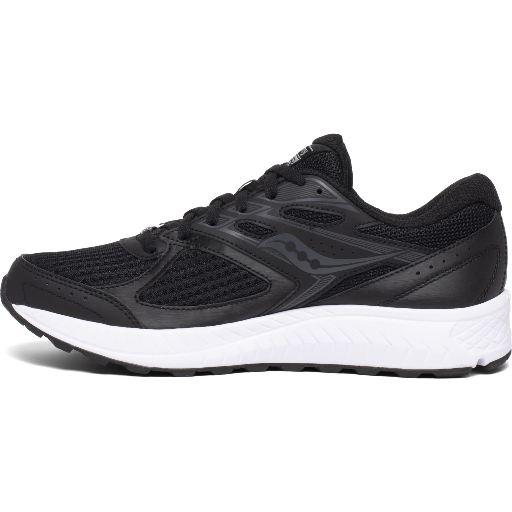 Saucony Men's Cohesion 13 Walking Shoe, Black | White, 10 W US