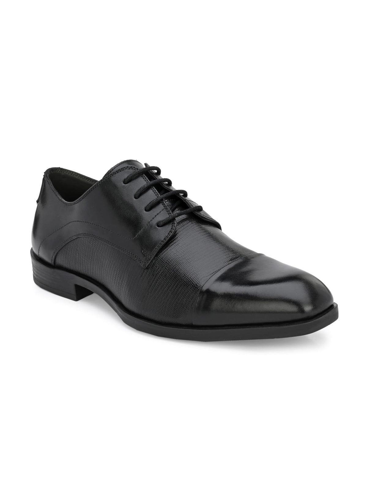 San Frissco Mens Formal Shoes with Textured Leather Cushioned Footbed | Classic Oxford TPR Outsole, Durable & SlipResistant Co 7