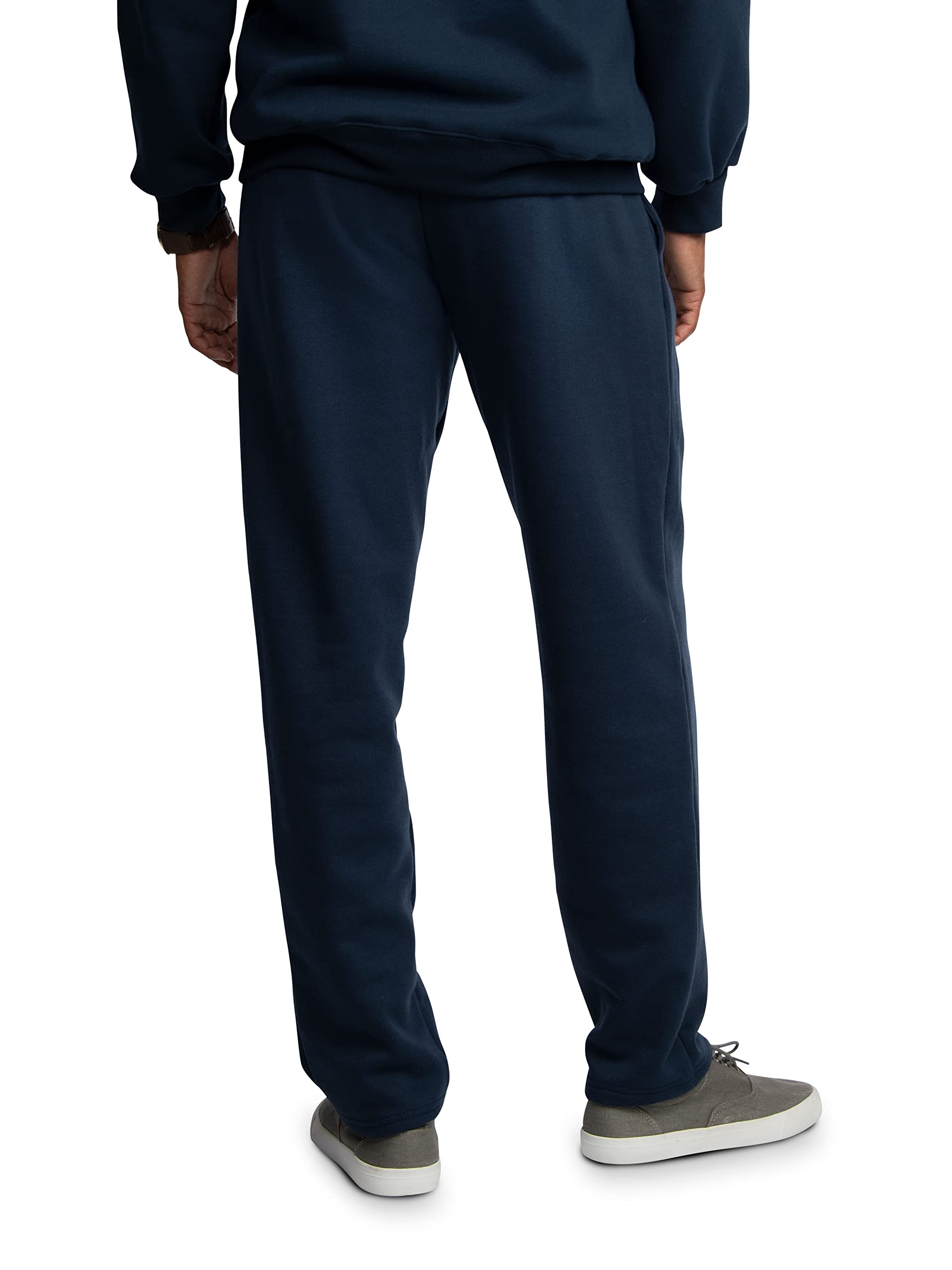 Fruit of the Loom Men's Eversoft Fleece Sweatpants with Pockets, Moisture Wicking & Breathable, Sizes S-4X, Navy, Small