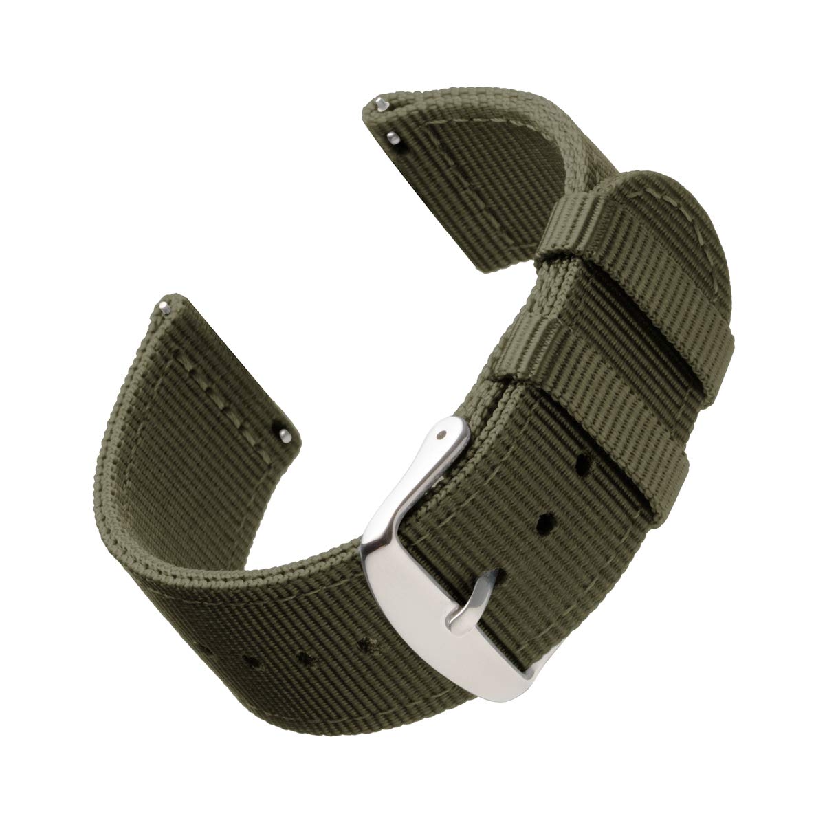 Archer Watch Straps - Premium Nylon Quick Release Replacement Watch Bands for Men and Women, Watches and Smartwatches (Olive, 22