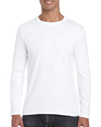 Gildan Men's Softstyle Long Sleeve Fashion T-Shirt, White, X-Large