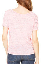 Ladies Slouchy T-Shirt - WHITE MARBLE - S(D0102H7W5NJ)