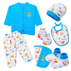 pompom SWEET HEARTS 100% Cotton Hosiery Newborn Baby Gift Set  Clothing Gift Pack of 8 for Boys & Girls  FullSleeve TShirt,  0-3