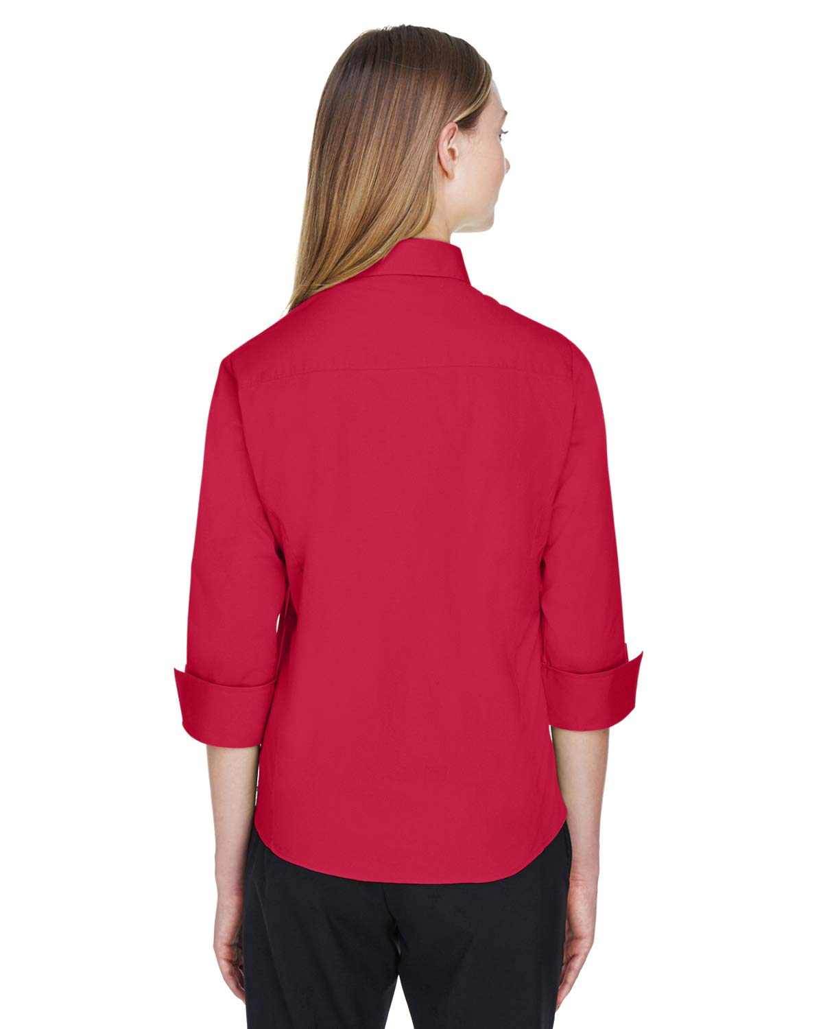 Ladies Perfect Fit34-Sleeve Stretch Poplin Blouse - LIME - S(D0102H7YE06)