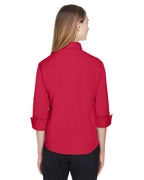 Ladies Perfect Fit34-Sleeve Stretch Poplin Blouse - LIME - S(D0102H7YE26)