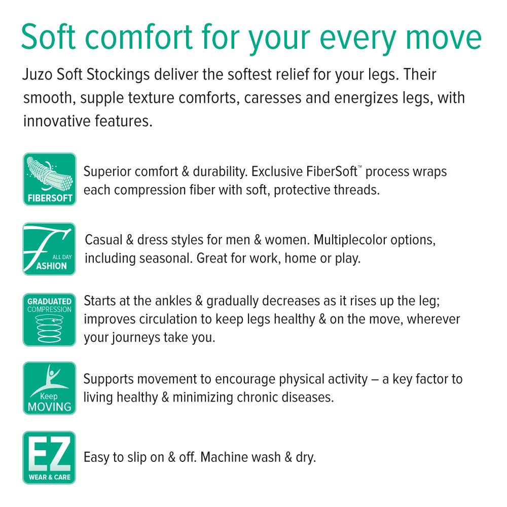 Juzo Womens Soft 15-20mmhg Medical Compression Support Leggings