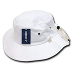 Decky 510-PL-WHT-06 Aussie Hat Plain- White - Small & Medium