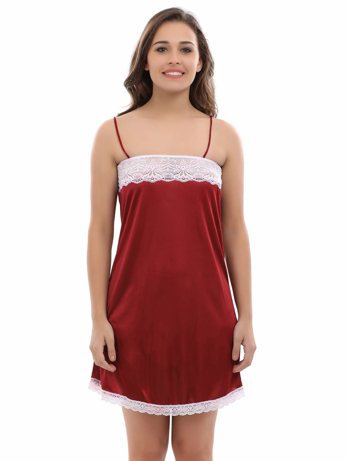 Clovia WomenS Baby Doll (Ns0288H09M_Maroon_M)