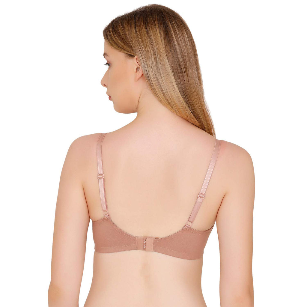 Zivame Womens Cotton Non-Padded Wire Free Full Coverage Bra Beige