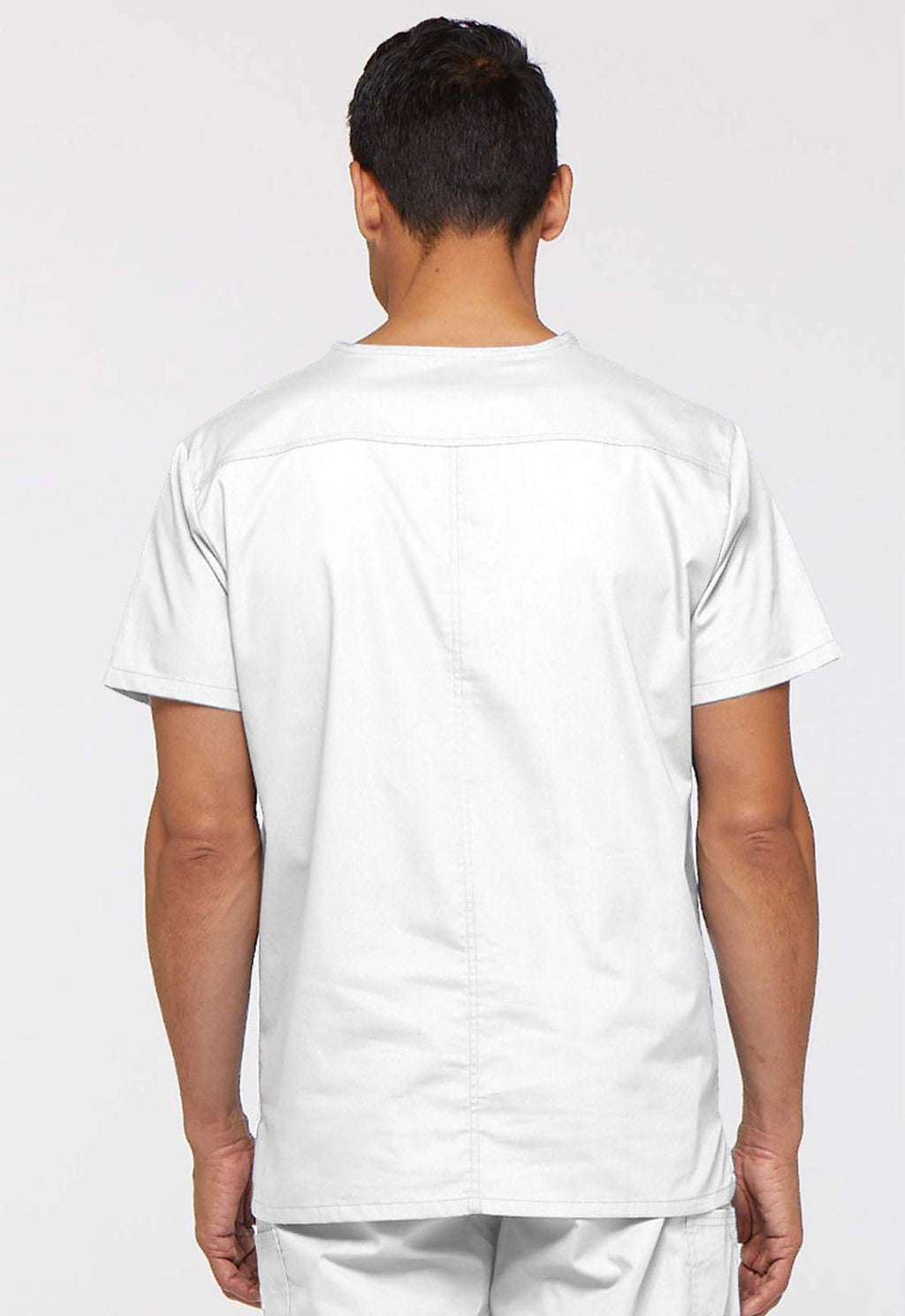 Dickies Men's EDS Signature V-Neck Scrub Top, White, Large