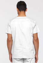 Dickies Men's EDS Signature V-Neck Scrub Top, White, Medium