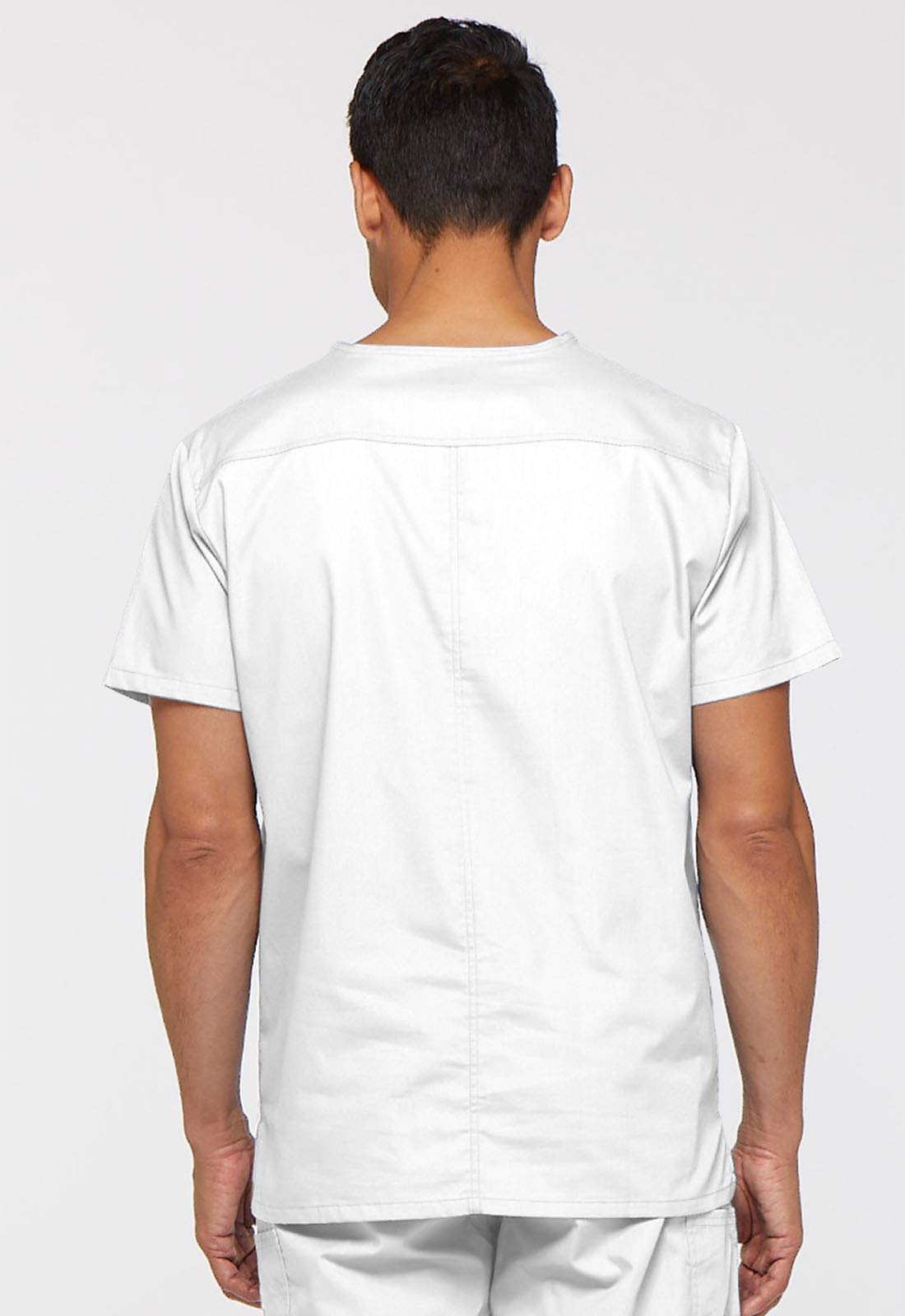 Dickies Men's EDS Signature V-Neck Scrub Top, White, Medium