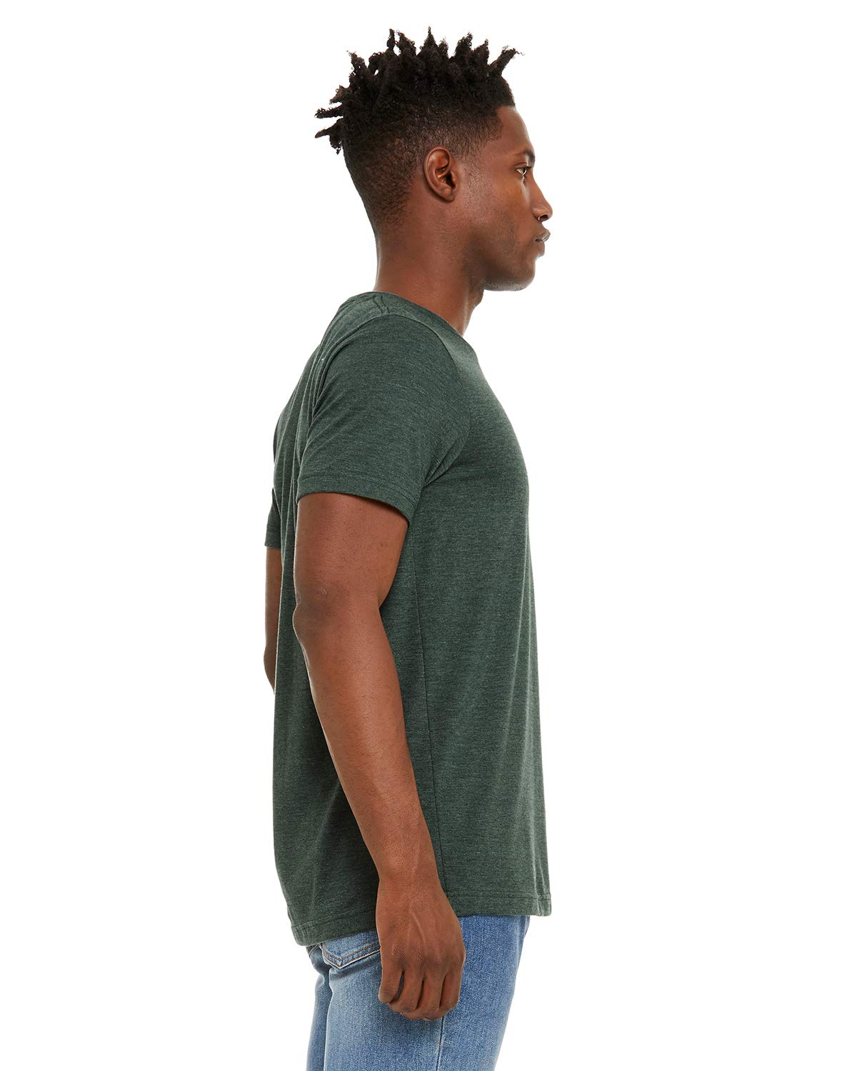 Unisex Sueded T-Shirt - HEATHER RED - XS(D0102H7KPHT)