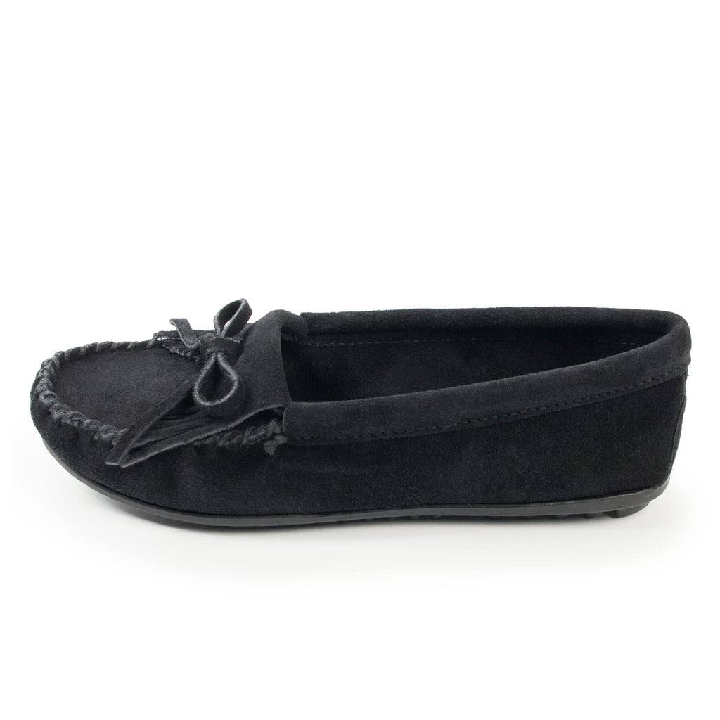 Minnetonka Women's Kilty Hardsole Moccasins 10 M Black