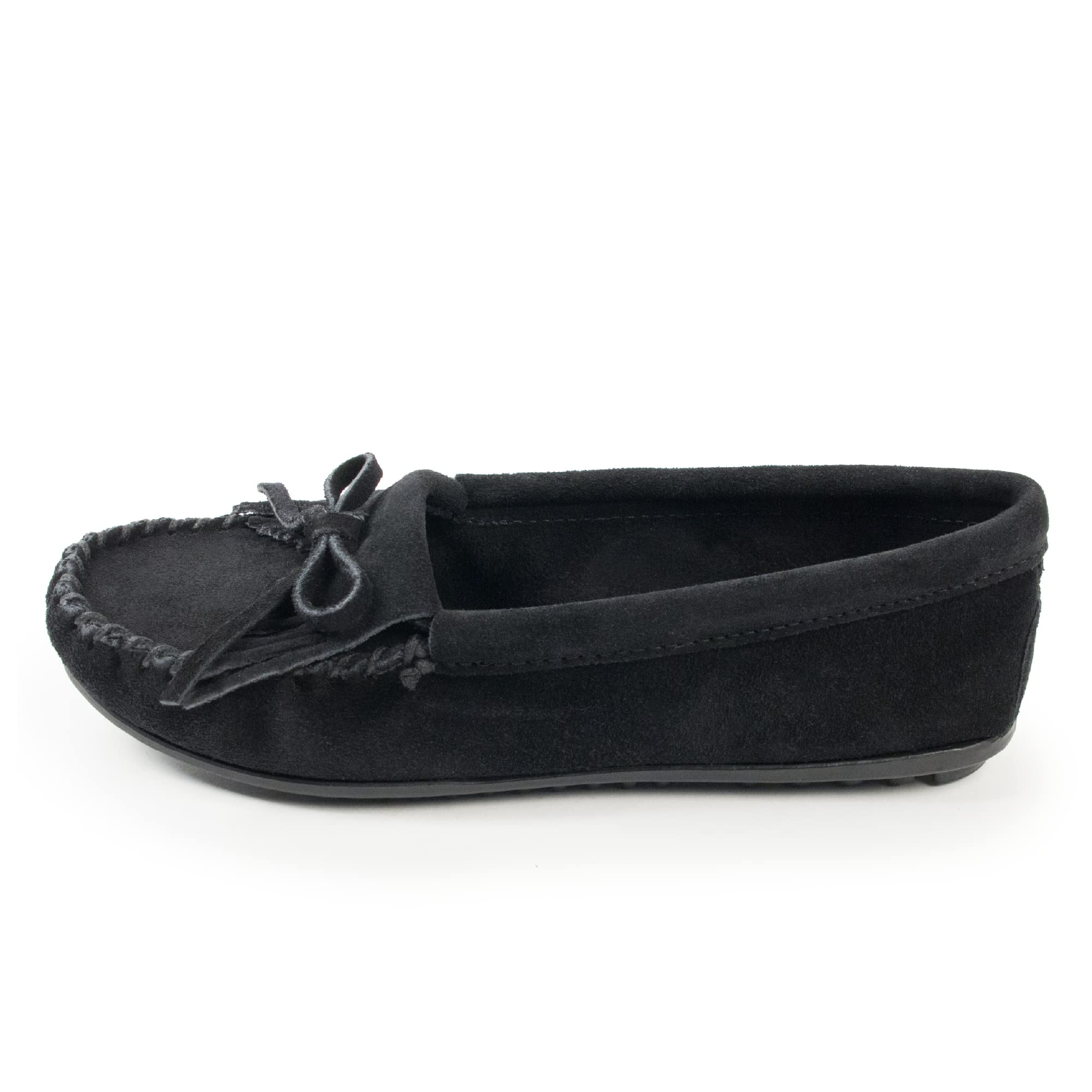 Minnetonka Women's Kilty Hardsole Moccasins 10 M Black
