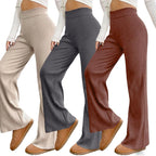 Tee Projekt Regular Fit Trouser for Women & Girls l Casual Summer Trouser l Cotton Blend Loose Fit Trousers (Pack of 3)