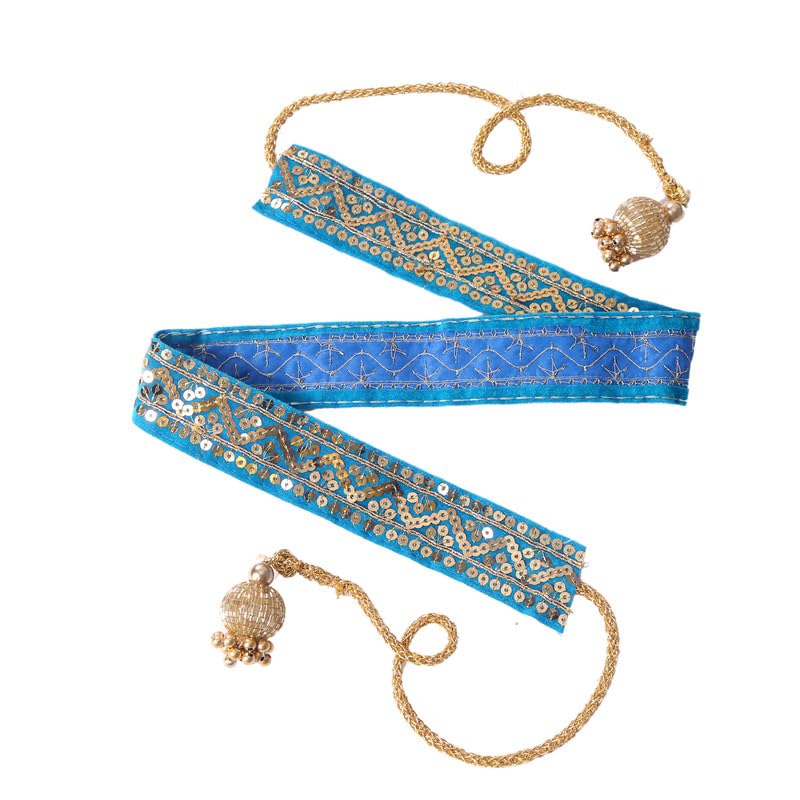Amazing Blue Waist Belt For Girls & Women | Gives A New, Organised Look To Sarees, Suits And Frocks. (40) 40