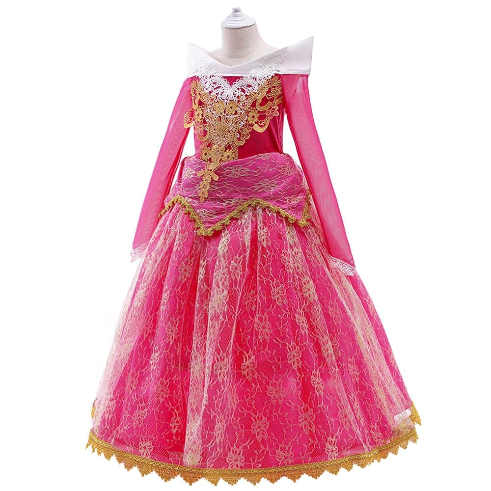 Dressy Daisy Beauty Princess Costume Dress Up for Little Girls Halloween Birthday Party Fancy Ball Gown Size 5T 6