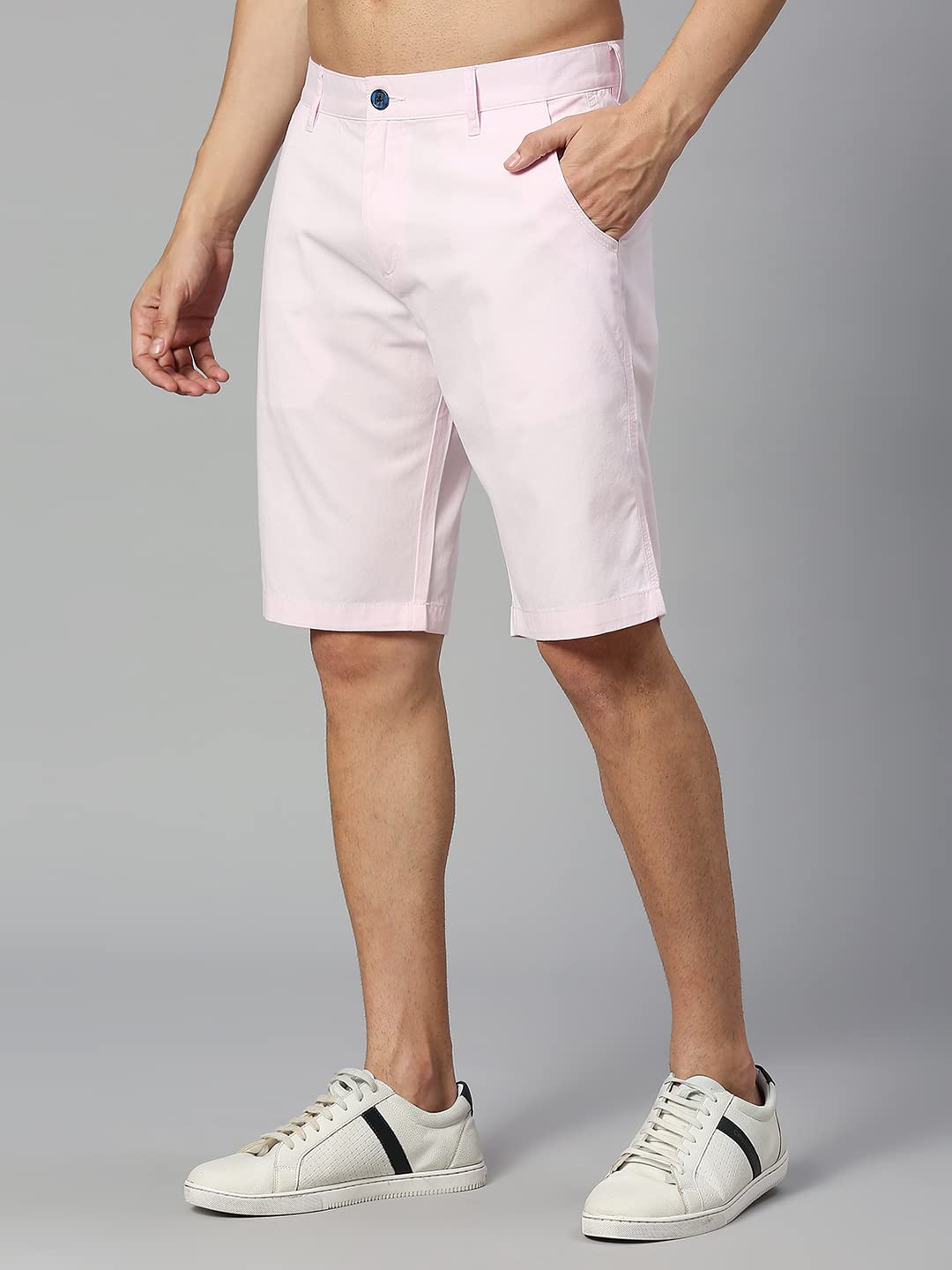 Thomas Scott Mens | 100% Cotton | Solid | Above Knee | Button Closure | Chino | Casual Shorts for Men