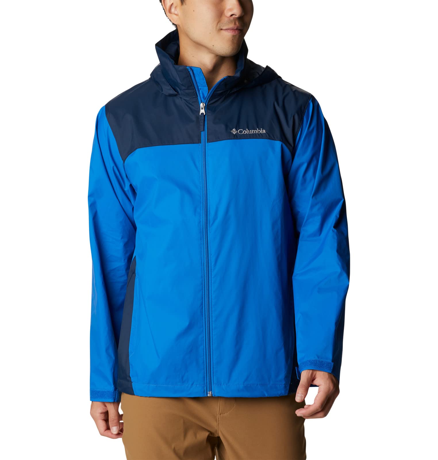 Columbia Men's Glennaker Lake Rain Jacket, Blue Jay/Columbia Navy, Small