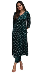 GoSriKi Womens Rayon Blend Straight Bandhani Printed Kurta with Pant (PRANTIKA Green-GS_XXL_Green_XX-Large)