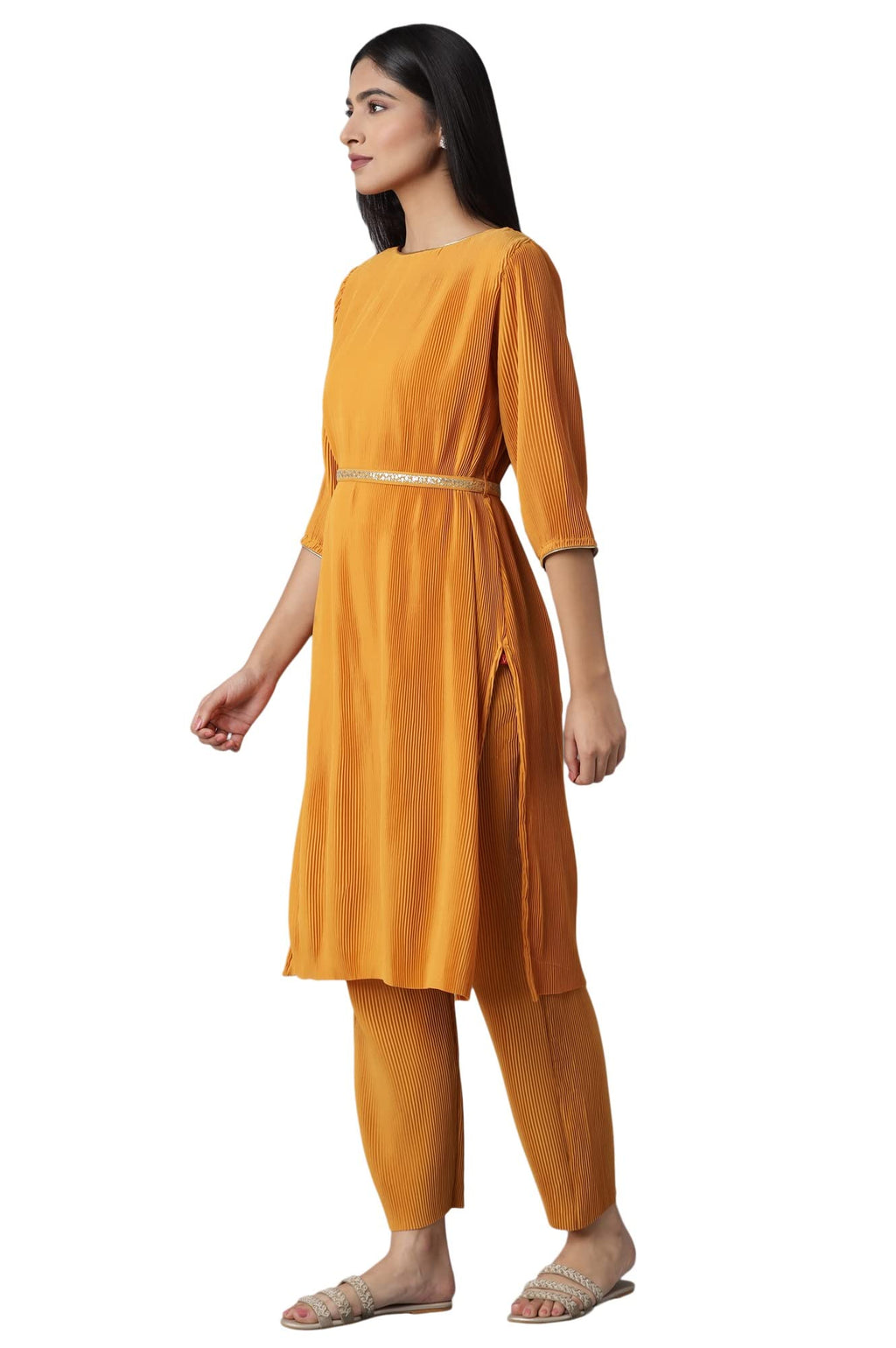 W For Woman Denim Women Regular Kurta & Slim Pant