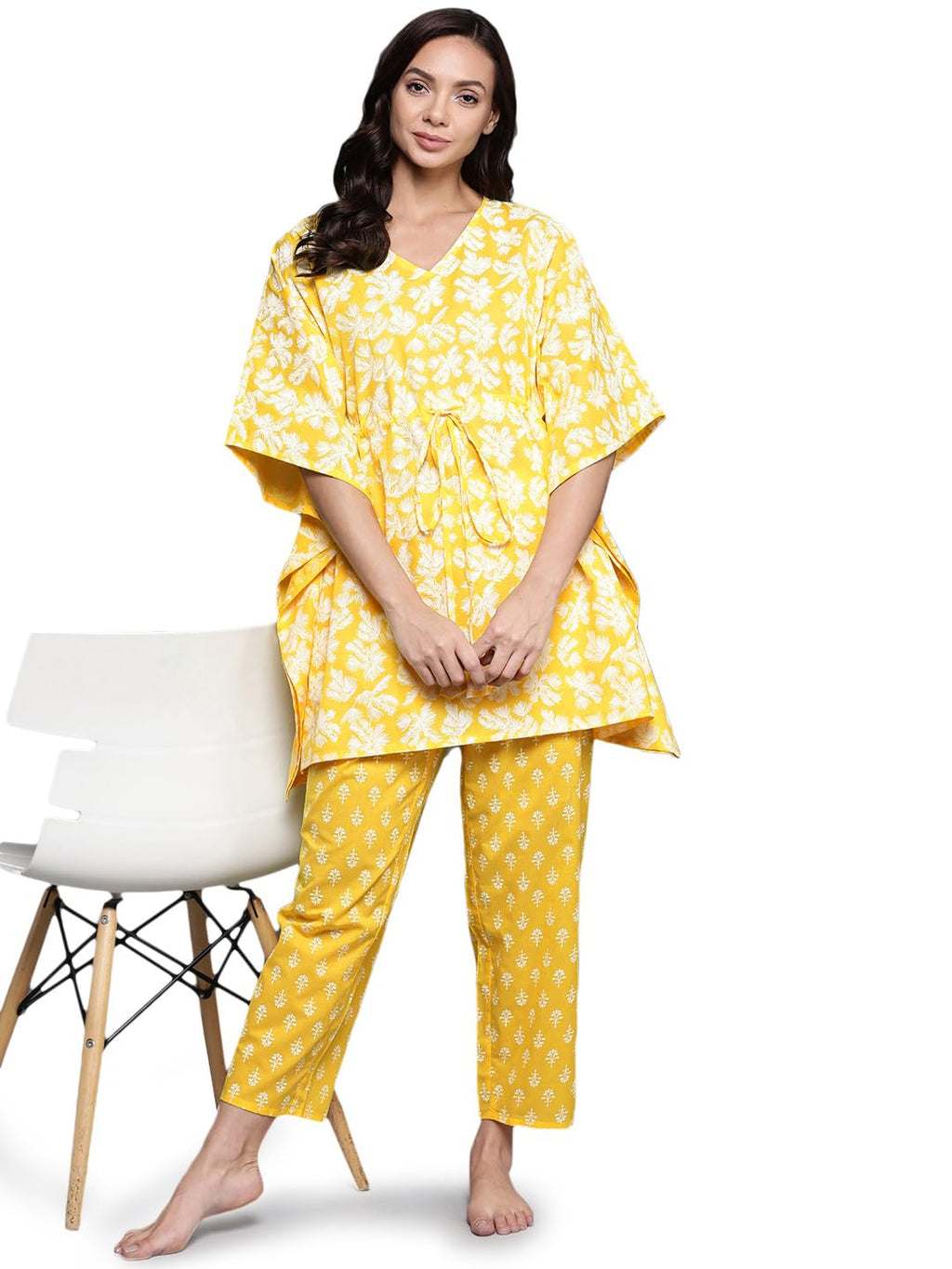 Libas Womens Printed Cotton Night Suit Set For Women