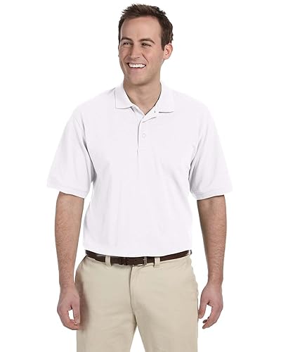 Mens 56 oz Easy BlendPolo - WHITE - XS(D0102H76806)
