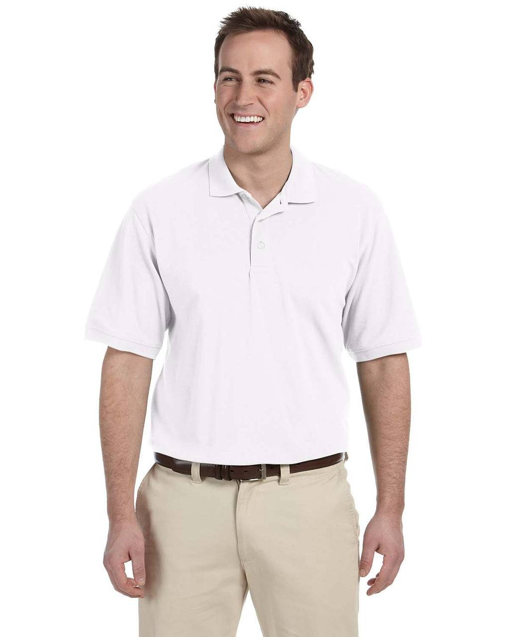 Mens 56 oz Easy BlendPolo - WHITE - XS(D0102H76806)