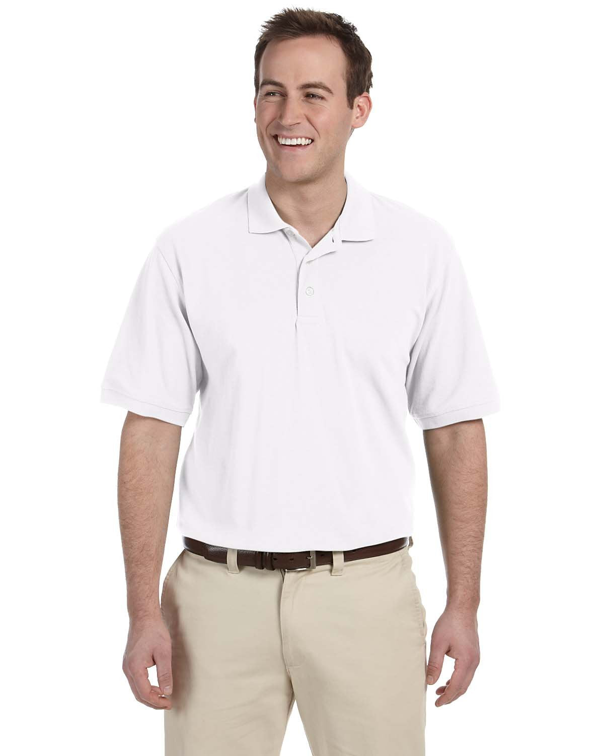 Mens 56 oz Easy BlendPolo - WHITE - XS(D0102H76806)