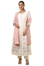 Soch Women Chanderi Solid Chudidar Set with Thread Work